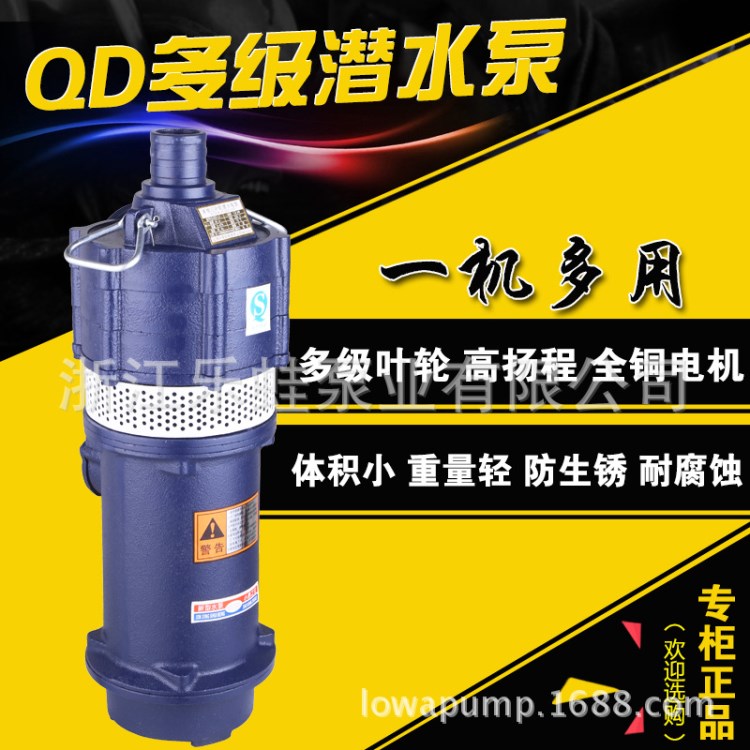 QD系列小老鼠泵 高揚程電動抽水泵 單相多級微型高壓深井家用潛水