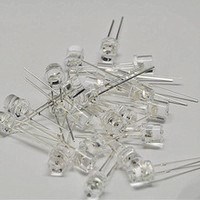 5mm發(fā)光二極管  f5平頭有邊白發(fā)白光 短腳 超高亮led  平頭led