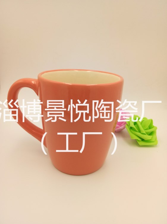 山東陶瓷杯廠生產(chǎn)高品質(zhì)馬克杯 鼓肚陶瓷杯子咖啡杯定制隨手