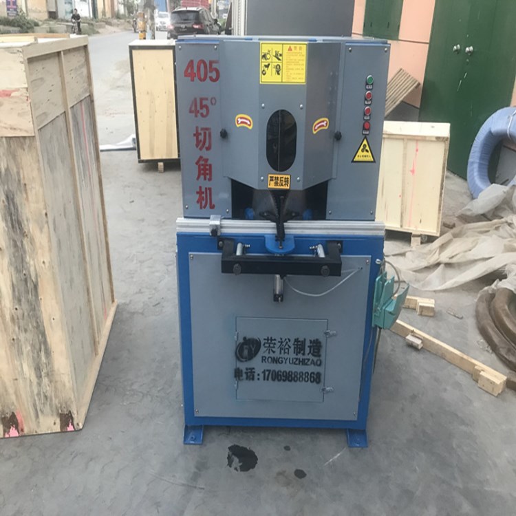 廠家直銷MJ400氣動45度雙頭精密切角機/畫框切角機/鋁材機械