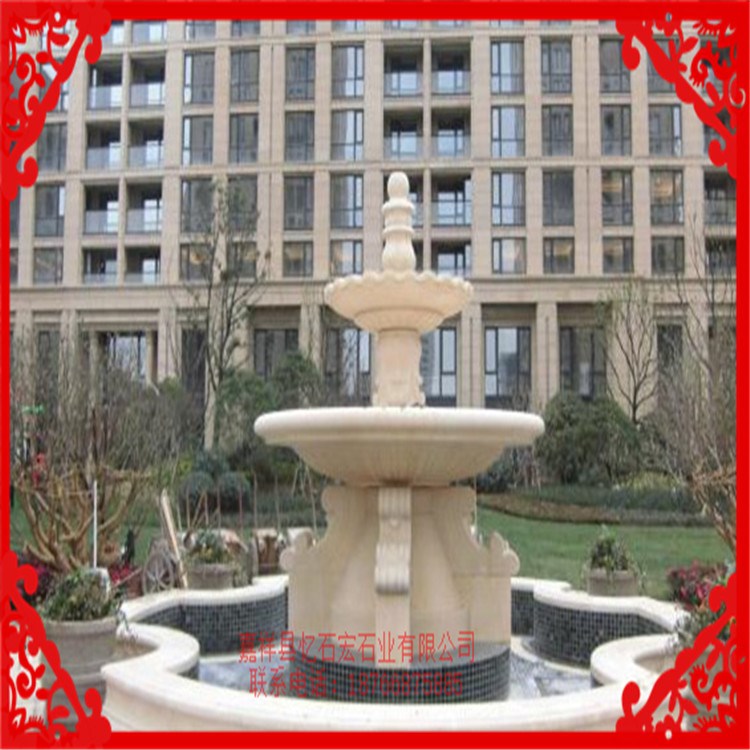 大理石流水噴泉 大型石雕噴泉雕塑 歐式風格噴泉 量大從優