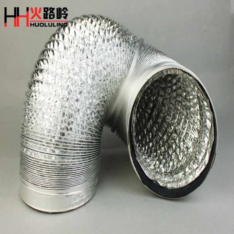 廠家直銷 100mm鋁箔排氣管 中央空調保溫管 鋁箔伸縮軟管