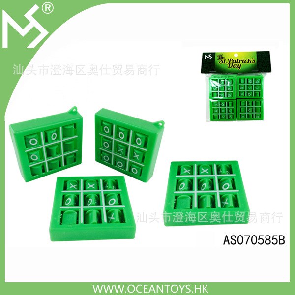 圣帕特里克礼品 爱尔兰节 儿童益智玩具 TIC TAC TOE 圈叉游戏棋