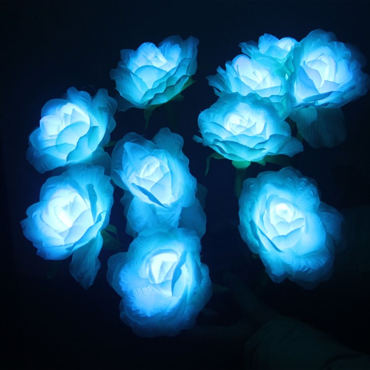 led仿真花朵牡丹花地插燈塑料草坪燈花園園林戶外亮化防水裝飾燈