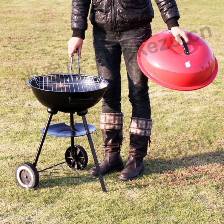 大號(hào)戶外燒烤爐 蘋果燒烤爐 可移動(dòng)燒烤架 BBQ出口 帶輪子