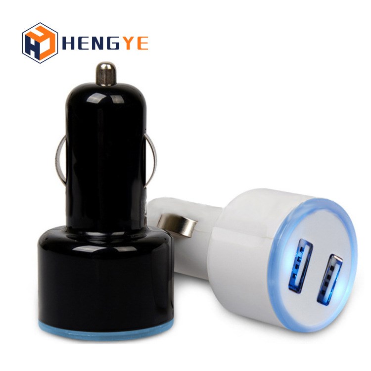 手機(jī)充電器 導(dǎo)航行車記錄儀 car charger 雙usb接口3.1A光環(huán)車充