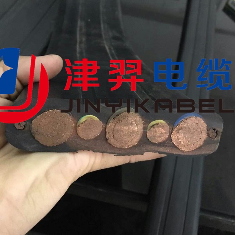 津羿供應(yīng) 柔性耐磨扁電纜 耐低溫港口扁電纜 起重機(jī)扁電纜廠家