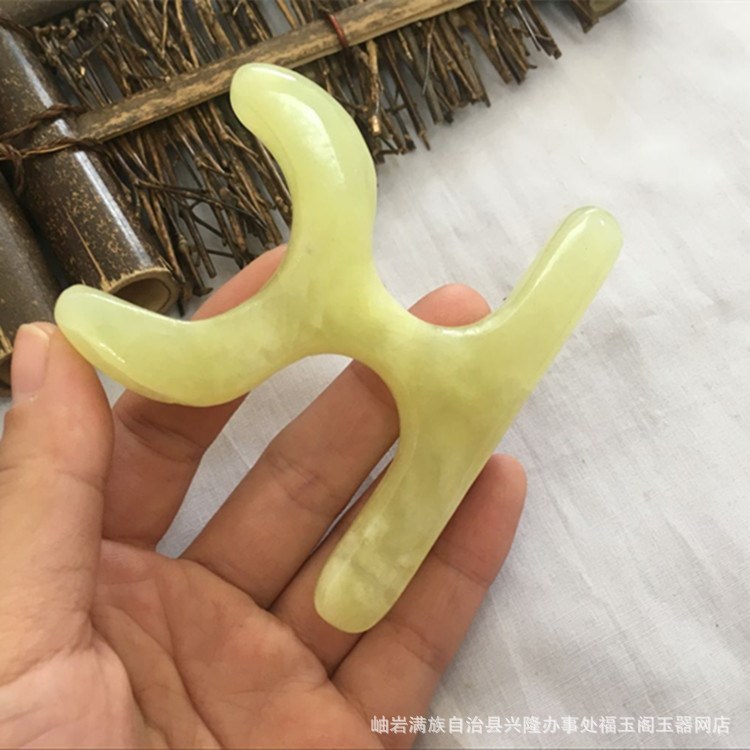 批發(fā)玉器廠家出售天然岫玉按摩棒玉石按摩器點(diǎn)穴筆撥筋棒經(jīng)絡(luò)保健