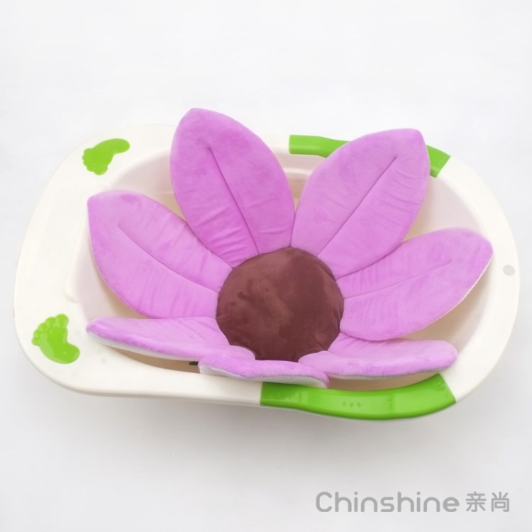 新生嬰兒洗澡花瓣大號寶寶沐浴花通用海綿墊超柔水晶絨洗浴花朵
