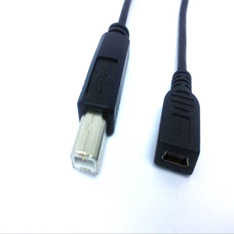 USB2.0 B公對MINI5P母數(shù)據(jù)線 T型接口充電線