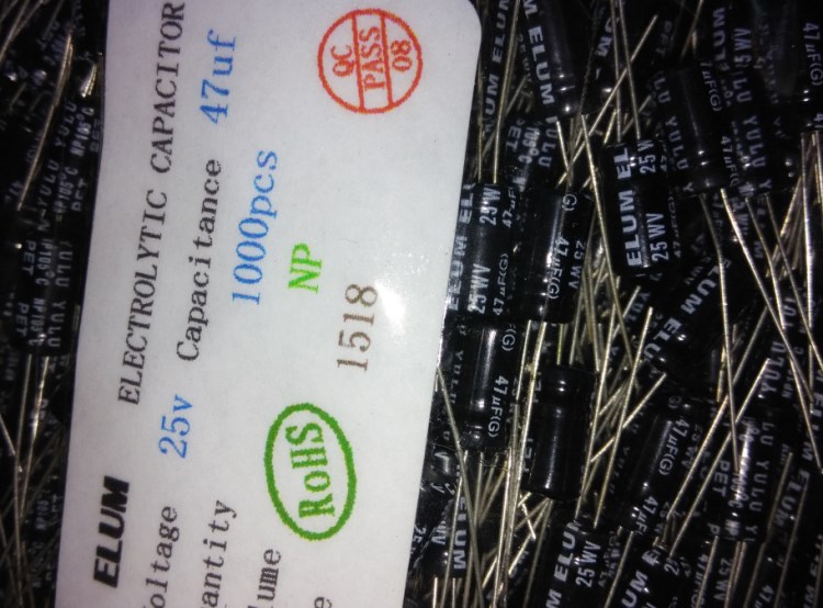 無極性立式 同向電解電容25V47UF 47UF/25V NP系列音頻專用 6*11