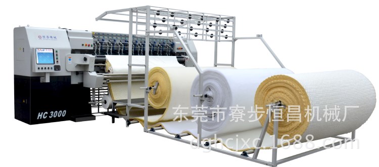 間綿機(jī) 無(wú)梭多頭多針絎縫機(jī) 新型HC3000電腦自動(dòng)多針床墊絎縫機(jī)