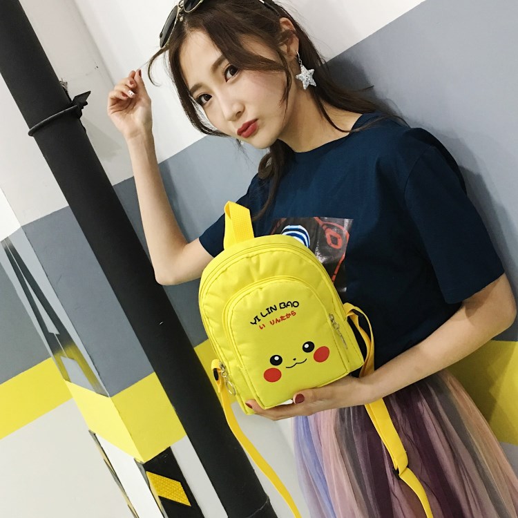 日系卡通可愛比卡丘斜跨包女ins學生小包原宿軟妹個性街拍單肩包