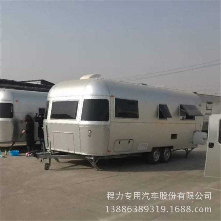 出口阿联酋航空铝材质拖挂房车 caravan travel trailer