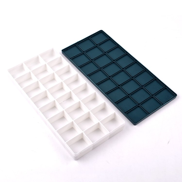 供应24格橡胶软盖调色盒 防色漏调色颜料盒批发