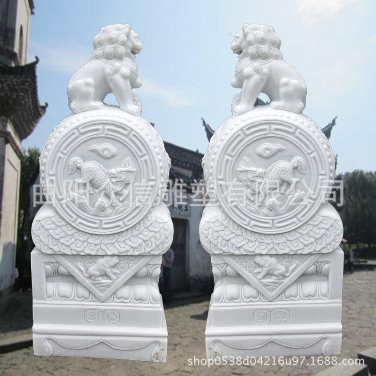 廠家直銷(xiāo)石雕門(mén)墩精品神獸獅子石鼓擺件家居招財(cái)抱箍石雕塑現(xiàn)貨
