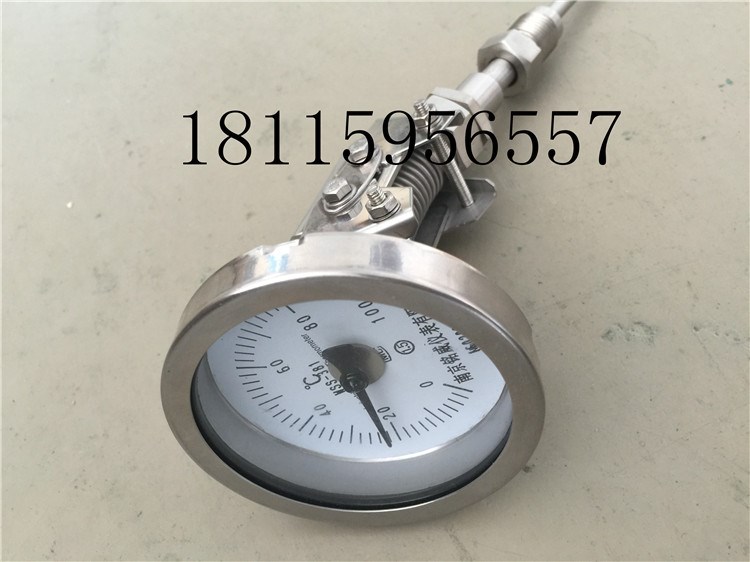耐震雙金屬溫度計工業機械溫度表WSS-381 481 581遠傳徑向耐震
