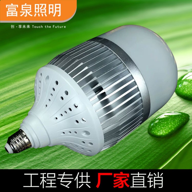 大功率大瓦數(shù)led照明節(jié)能燈泡E27螺旋E40螺口白光100W球泡燈5080