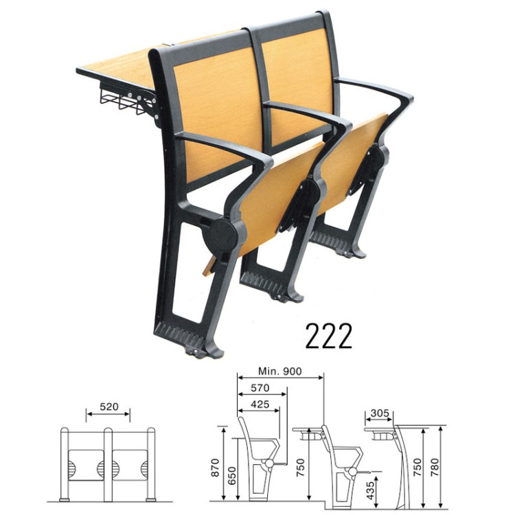 聯(lián)肯辦公家具大學(xué)多媒體課桌椅 電教室排椅 學(xué)校階梯座椅 222