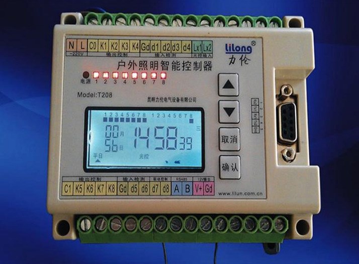 T208经纬度路灯智能照明控制器4回路景观灯控制器联网智能模块
