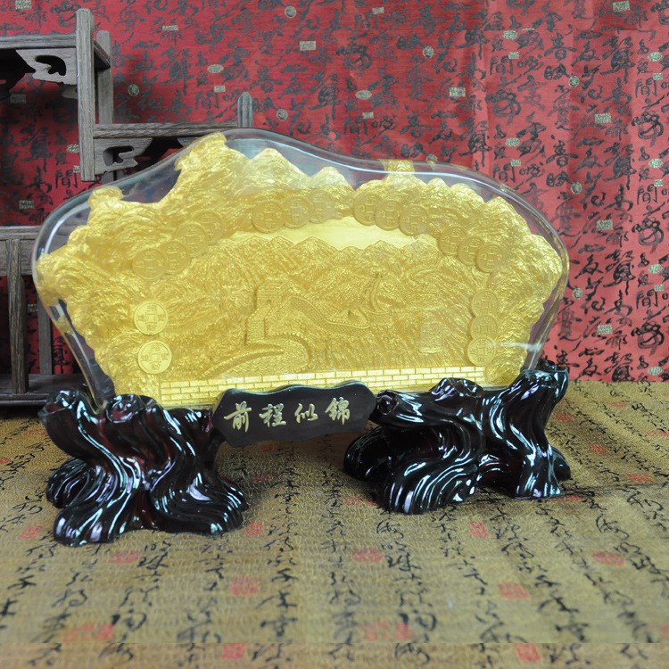 2018新品財(cái)山招財(cái)商務(wù)辦公居家裝飾擺件房地產(chǎn)奠基樓盤開業(yè)禮品