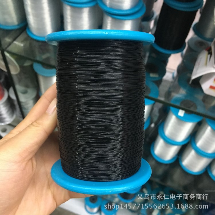 大卷无弹力鱼线 黑色线手工线水晶线 DIY串珠材料饰品配件