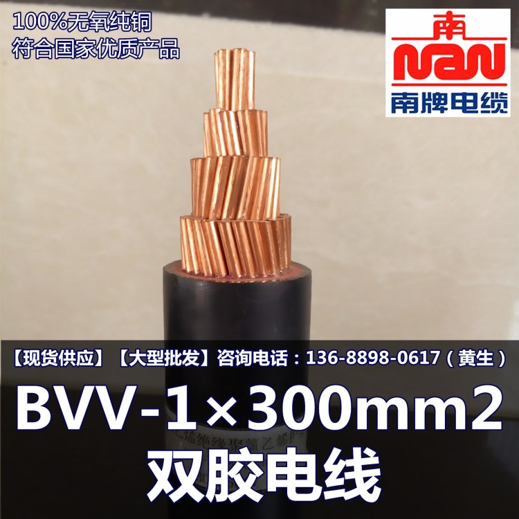 南洋電纜 BVV-1&times;300mm2 雙膠電線 銅芯電線 南洋國標品質