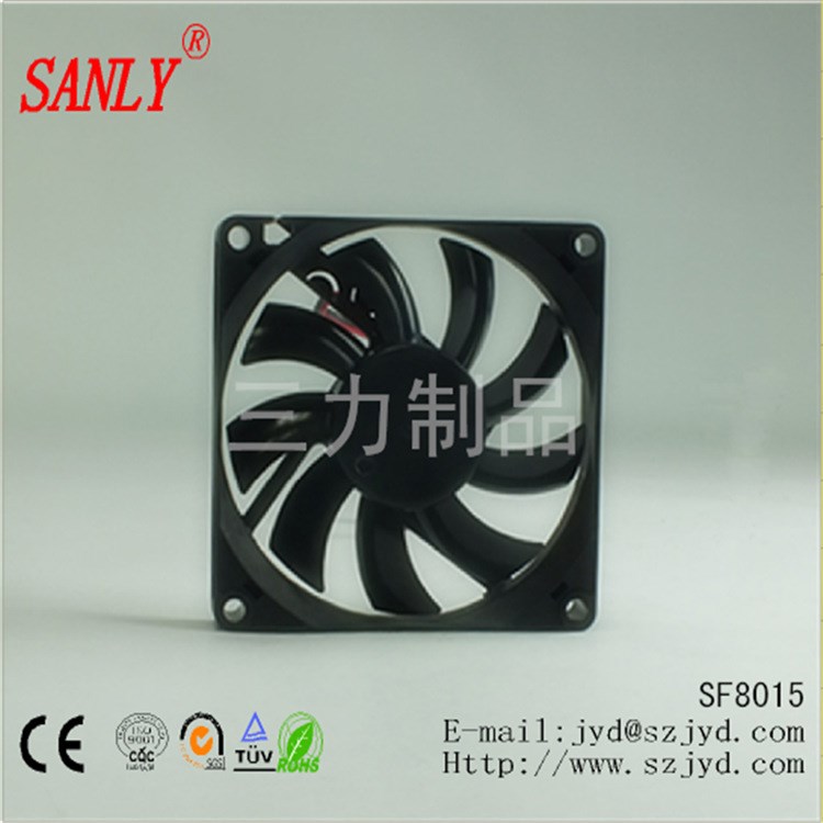 SANLY供应直销 低噪音直流风扇 散热风扇 排风扇 8015含油 12V