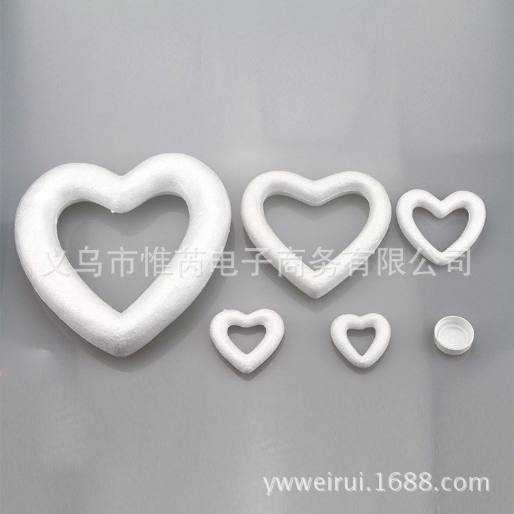 保麗龍泡沫桃心形金粉愛心婚慶用品粘土填充物幼兒園DIY手工材料