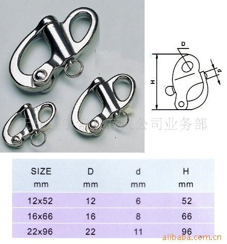 供應(yīng)不銹鋼卸扣 固定式彈簧卸扣 旋轉(zhuǎn)式彈簧卸扣