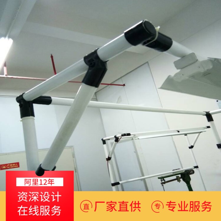 廠家批發 配套風扇式線棒工作臺 精益管工作臺 鋼塑復合管工作桌