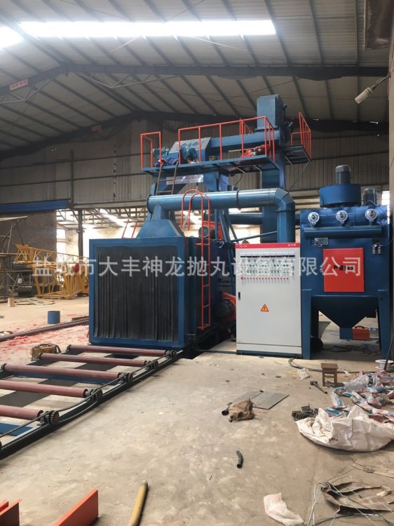 廠家直銷H型鋼輥道通過式拋丸清理機 鋼結構自動除銹噴砂設備