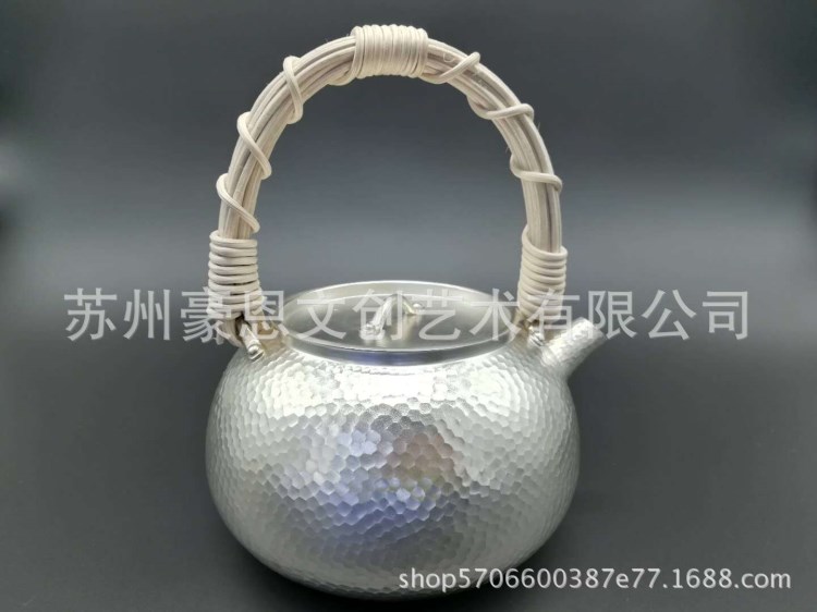 银茶具 手工银壶 银烧水壶 高端银器定制 银器生产厂家