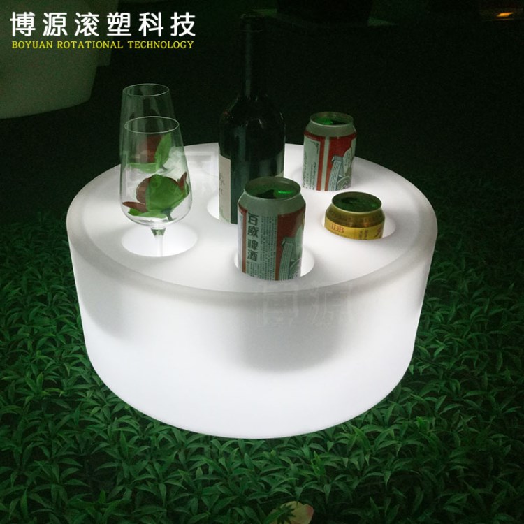 酒吧KTV圓酒托LED發(fā)光家具擺件七彩變色紅酒多瓶酒架葡萄酒架創(chuàng)意