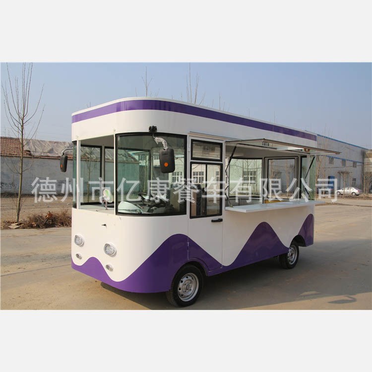 定做電動(dòng)四輪鹵菜保溫車油條豆?jié){早餐車流動(dòng)售賣烤腸炸串熟食車