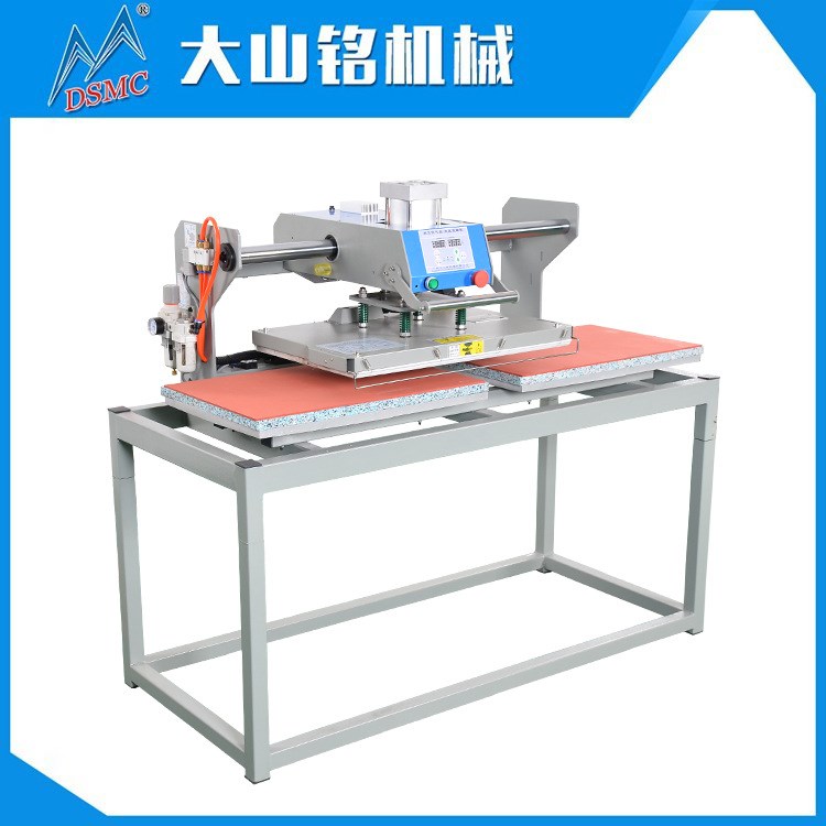 上滑式氣動(dòng)雙工位熱轉(zhuǎn)印機(jī)40X60加高服裝t恤壓燙機(jī)氣動(dòng)燙畫機(jī)