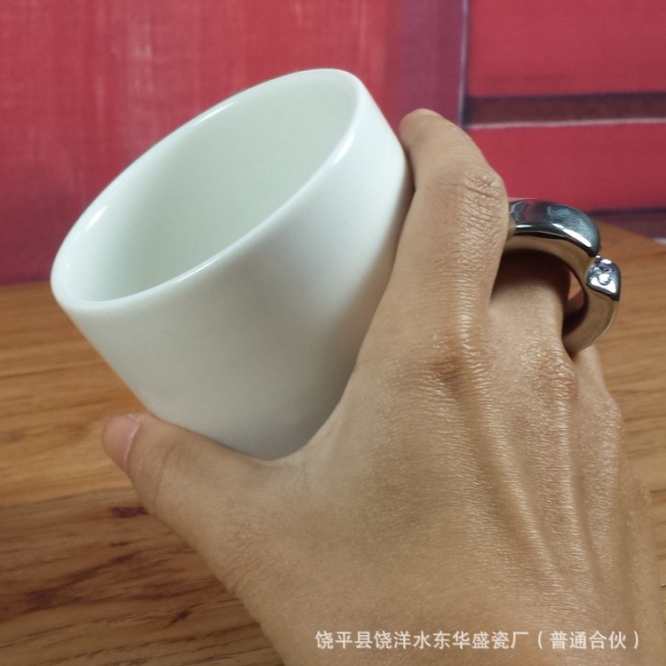 結婚禮品杯 陶瓷戒指杯 陶瓷情侶杯