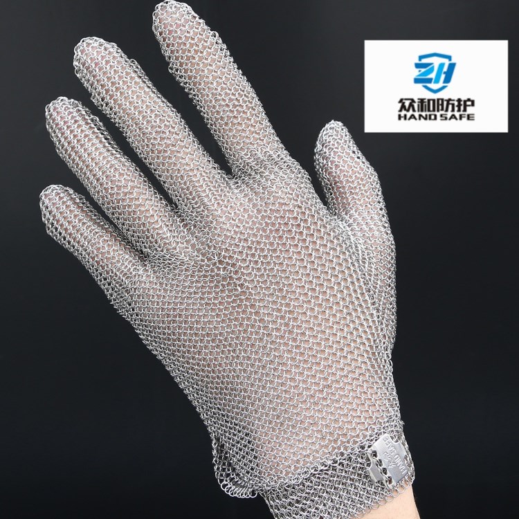 美國HAND SAFE金屬不銹鋼鋼絲手套5級防割屠宰裁剪手套