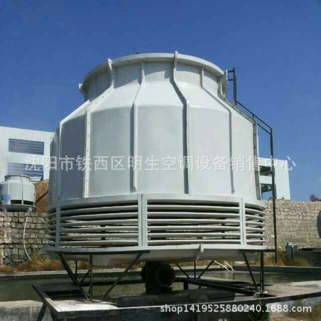 阜新-遼陽-盤錦-朝陽--鐵嶺100噸圓形逆流玻璃鋼冷卻塔