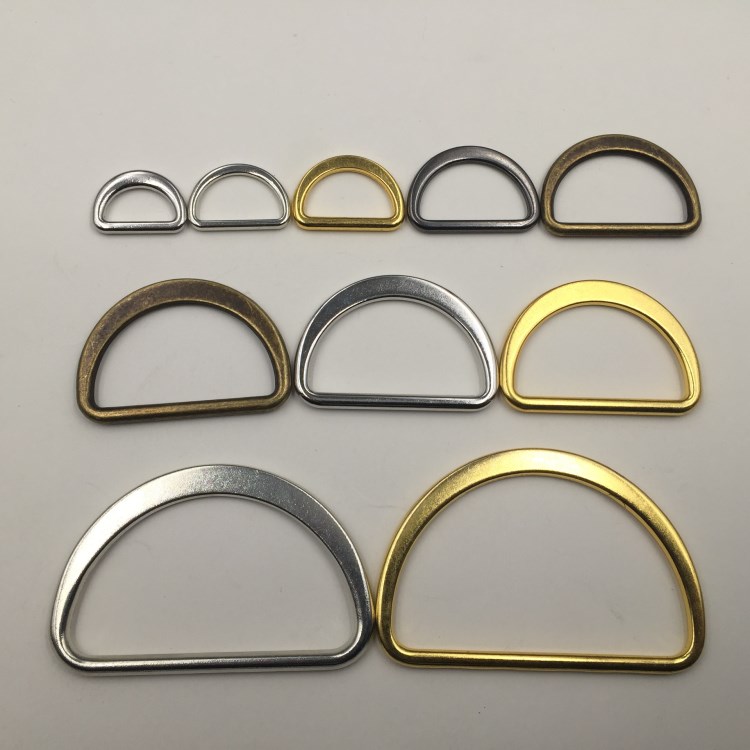 厂家供应 金属合金d型环 半圆型扣 日字扣 规格箱包服装配件