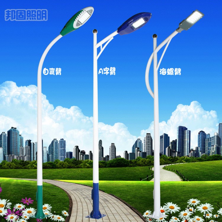 廠家批發(fā)戶外新農(nóng)村道路燈高桿燈6米8米太陽能庭院燈LED防水路燈