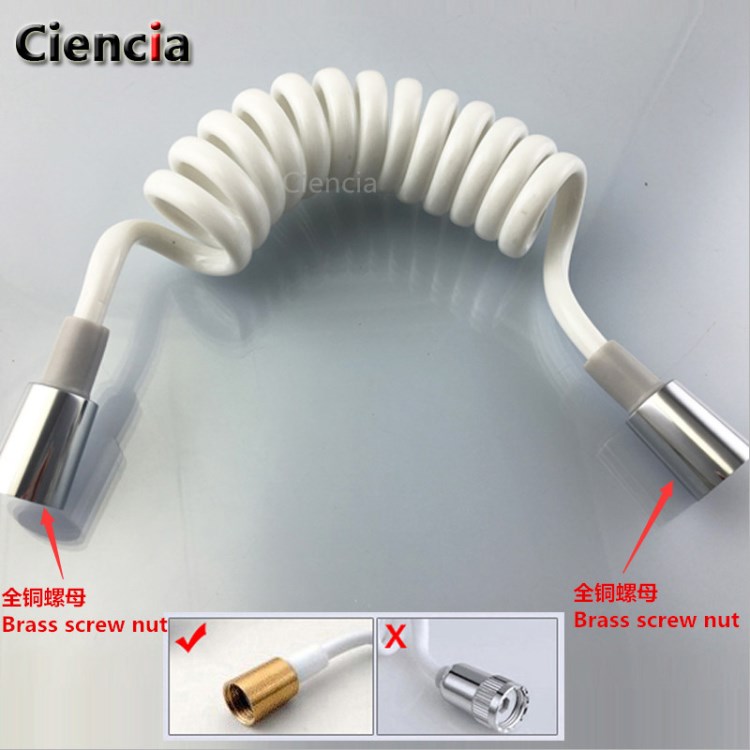 ABS塑料伸缩弹簧花洒软管喷枪喷头进水管防爆管电话线软管ciencia