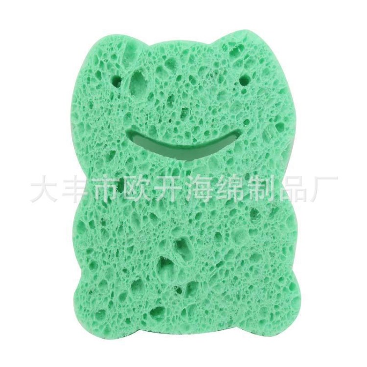 工廠直銷 天然木漿棉 小青蛙動物木漿棉 洗臉 沐浴 清潔