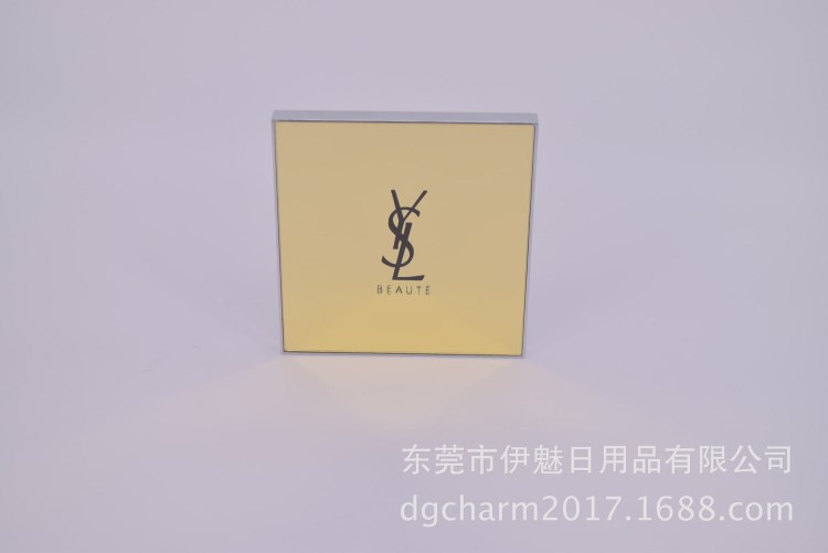 定制塑膠電鍍金色單面方形禮品贈(zèng)品化妝鏡子 金屬方形單面小鏡子