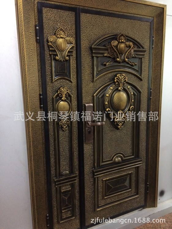 浙江永康廠家供應(yīng)蜂倉航空鋁箔隔層實(shí)木內(nèi)面板鑄鋁防爆子母門大門