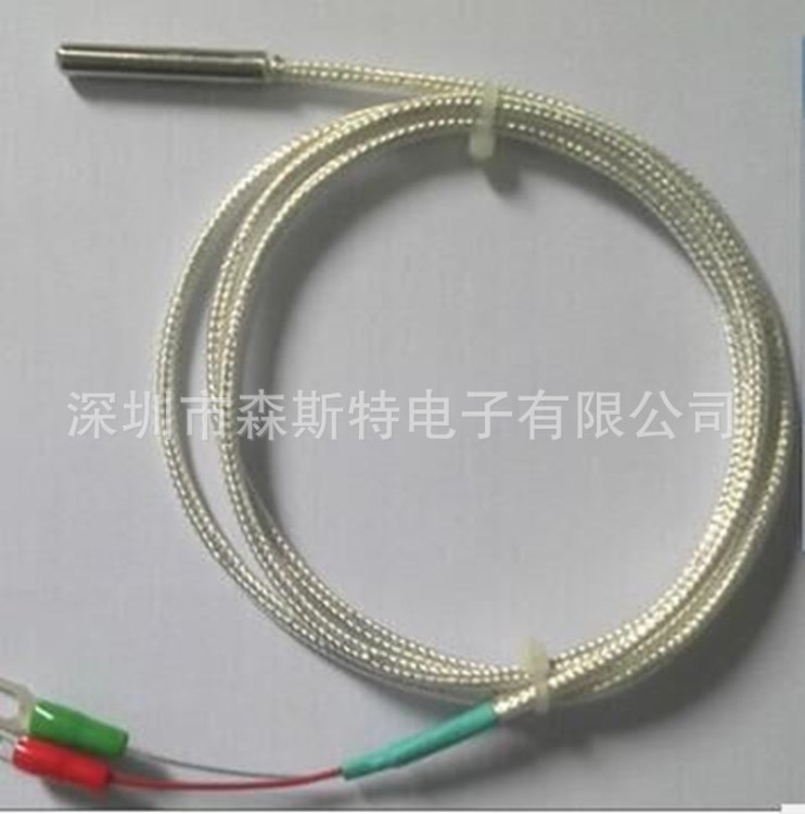 -100℃超低溫軸承冷卻箱PT100溫度傳感器 5x50mm探頭 PTFE3米線