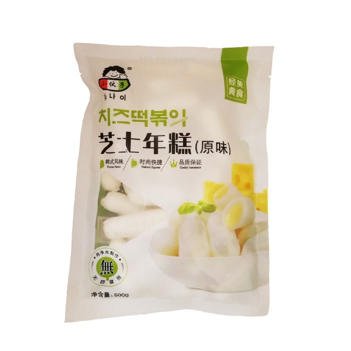 小伙子芝士夾心年糕原味500g紫薯等多味韓式炒年糕韓國火鍋年糕