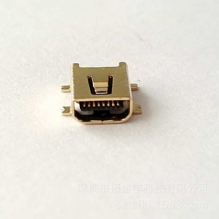 USB 插座  MINI  USB  8P全贴母座