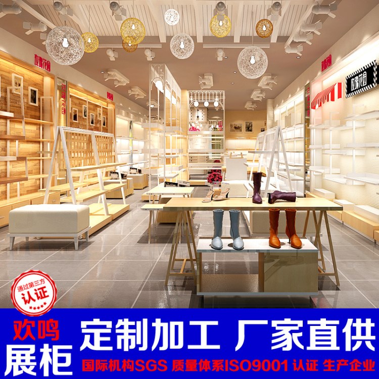 鞋店裝修鞋子展柜木質(zhì)烤漆中島架鞋店貨架鞋展示柜可定制鞋店裝修