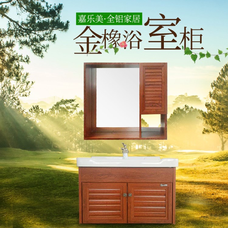 歐式防水防潮全鋁浴室柜嘉樂美廠家批發鄉村組合衛浴柜鋁材70系列
